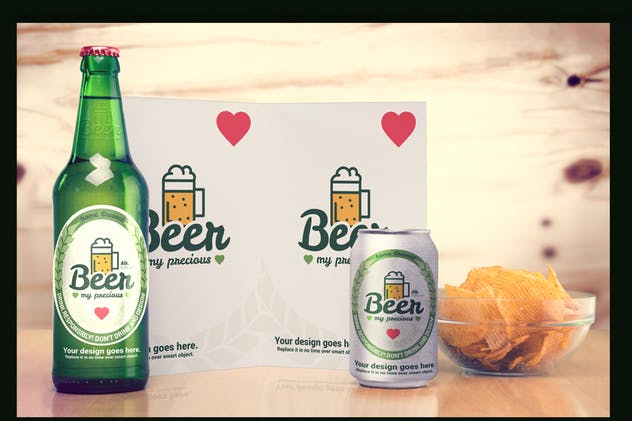 啤酒包装&品牌VI样机模板 Beer Package & Branding Mock-ups插图(14)