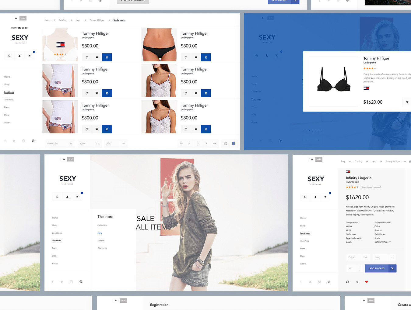 “性感的”内衣品牌电商网站UI KITS下载插图(4)