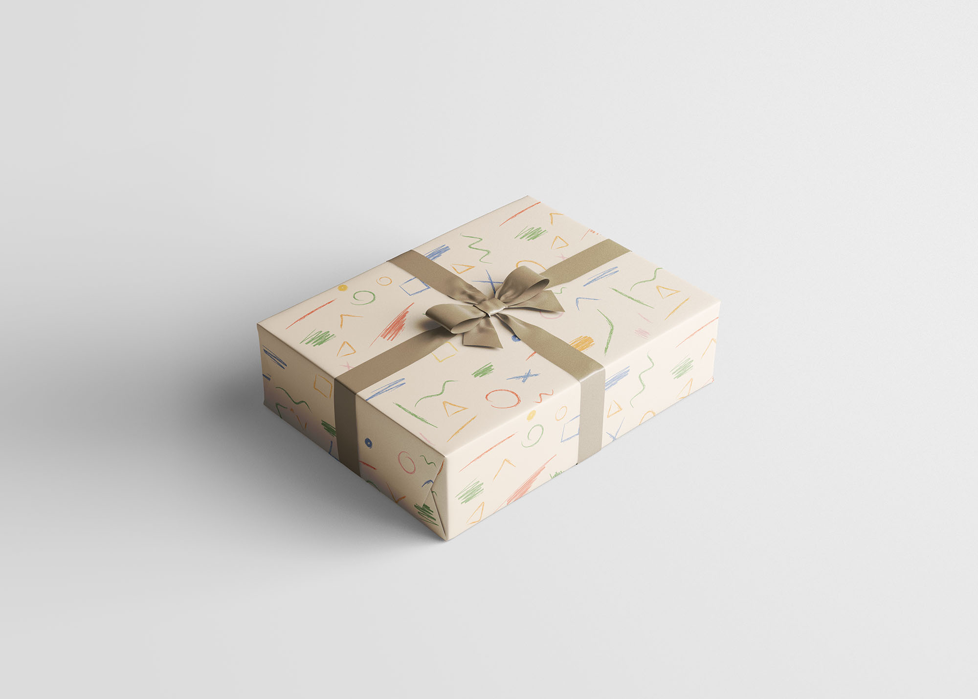 包装纸图案纹理设计效果预览样机模板 Wrapping Paper Mockup插图(4)