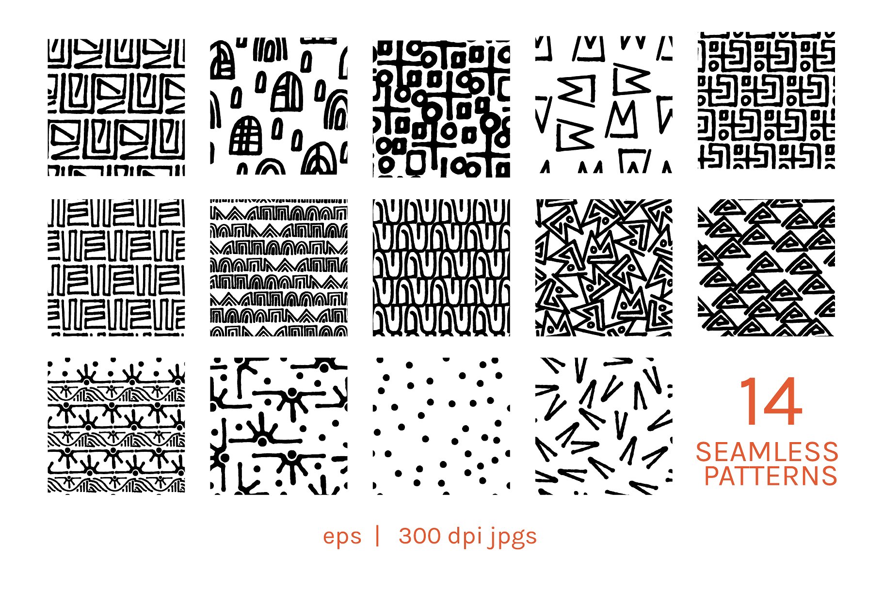 抽象传统部落线条图案纹理 Abstract Tribal | Boards + Patterns插图(5)