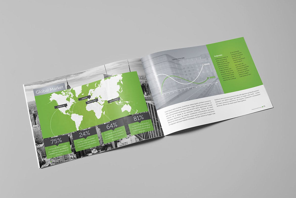 企业年度报告/行业分析报告设计模板 Annual Report Landscape插图(8)