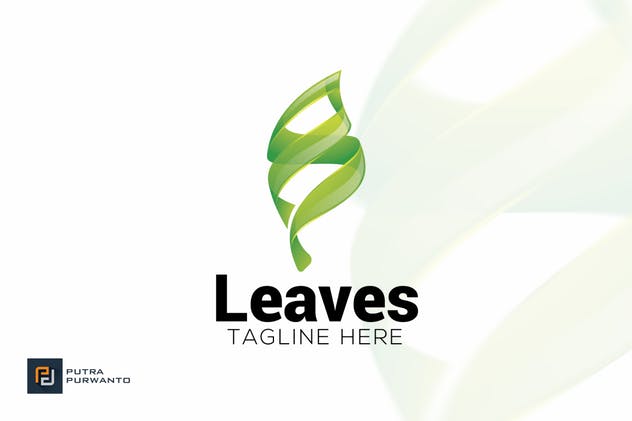 树叶叶子图形创意Logo设计模板 Leaves – Logo Template插图(2)