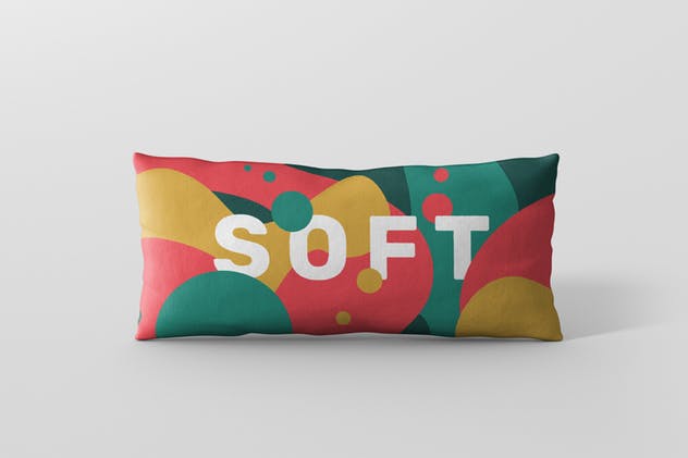 时尚多彩长矩形沙发卧室枕头样机模板 Pillow Mockup – Long Rectangle插图(5)