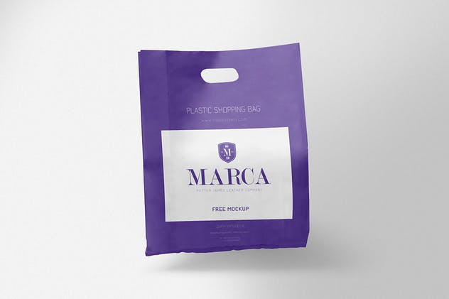 5个漂亮的塑料购物袋样机模板 5 Beautiful Shopping Bag Mockups插图(2)