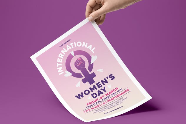 国际妇女节日庆典传单设计 International Women’s Day Flyer插图(1)
