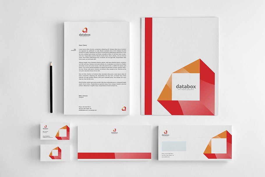 企业标识常规印刷品设计模板 Databox-Corporate Identity插图