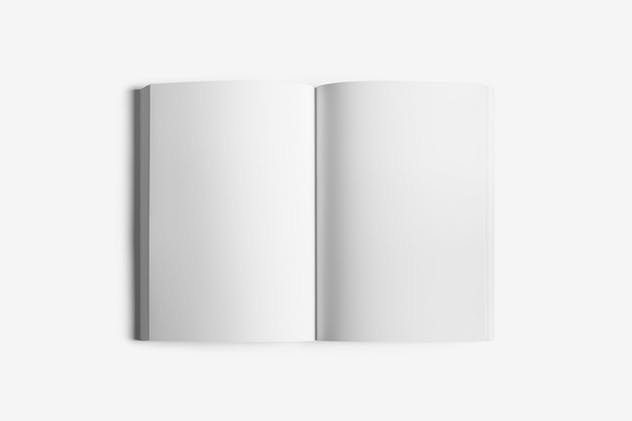 逼真软封面图书印刷品样机 Soft Cover Book Mockup插图(4)