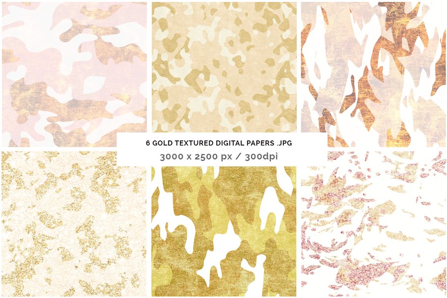 迷彩图案风格背景纹理 Camouflage Patterns + Backgrounds插图(2)