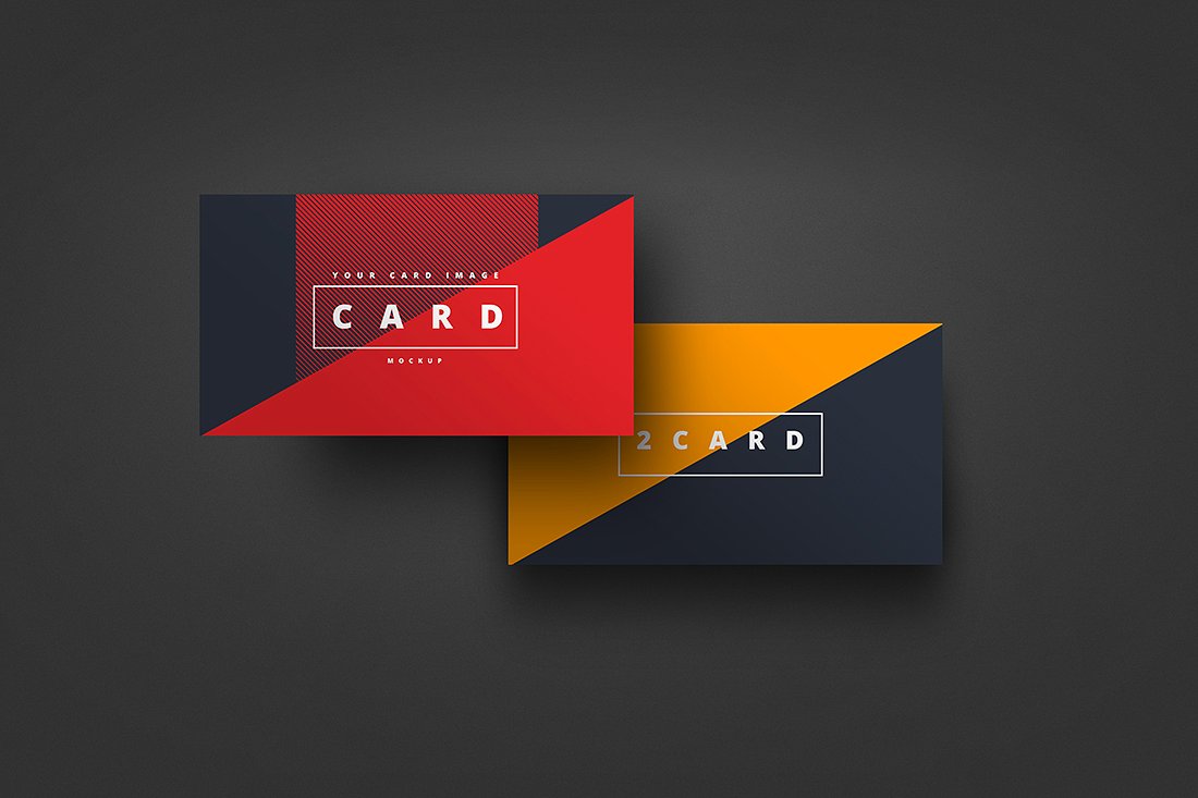 多角度名片展示样机模板 7 Business Card Mockup插图(1)