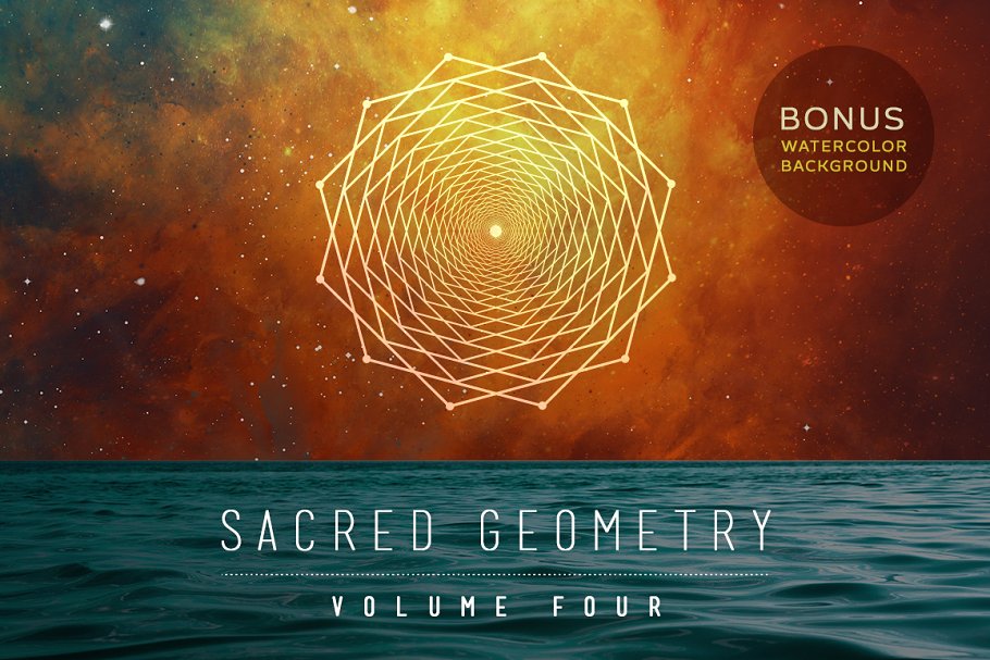 宗教几何矢量图形素材包 Sacred Geometry Vector Pack Vol. 4插图