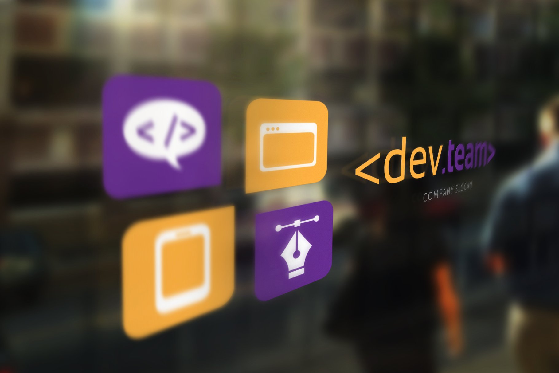 代码编写开发团队Logo模板 Developer Team Logo插图
