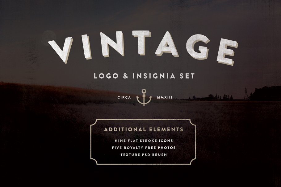 独特复古的品牌Logo设计入门工具包 Vintage Logo & Insignia Starter Kit插图
