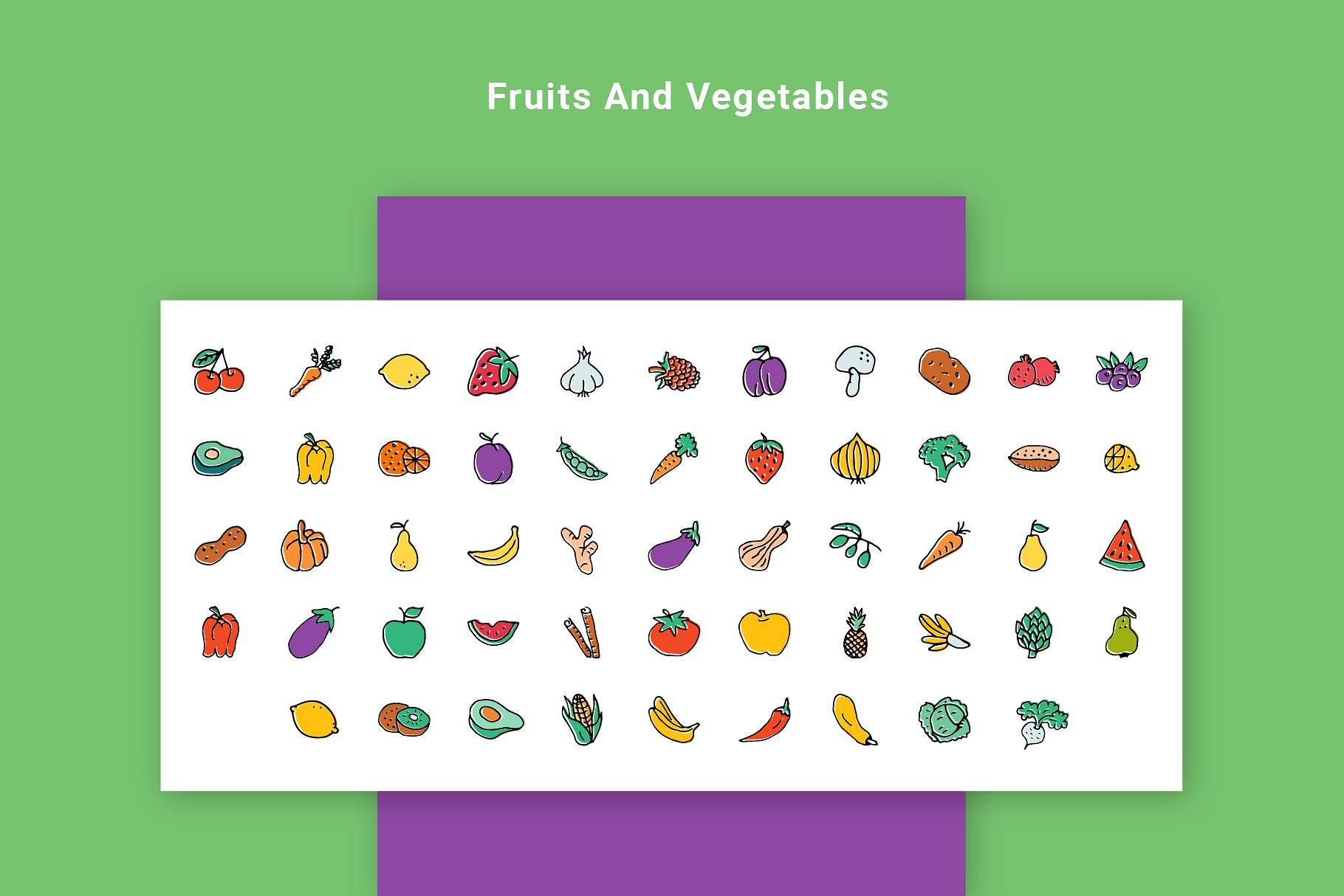 手绘卡通食品线条图标集 Foodie – Food Hand Drawn Icons插图(5)