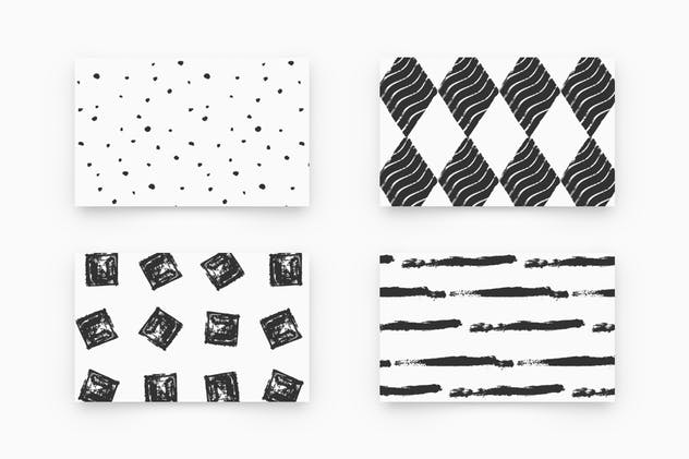 26款蛋彩画水彩画笔刷图案设计素材 Tempera Brush Patterns插图(6)