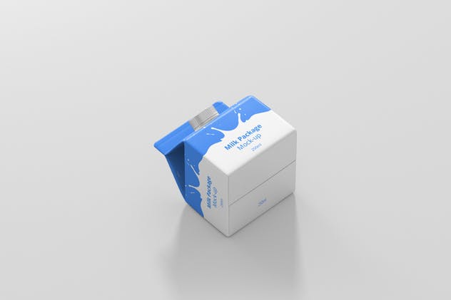 250毫升果汁/牛奶纸盒包装样机 Juice / Milk Mockup – 250ml Carton Box插图(3)
