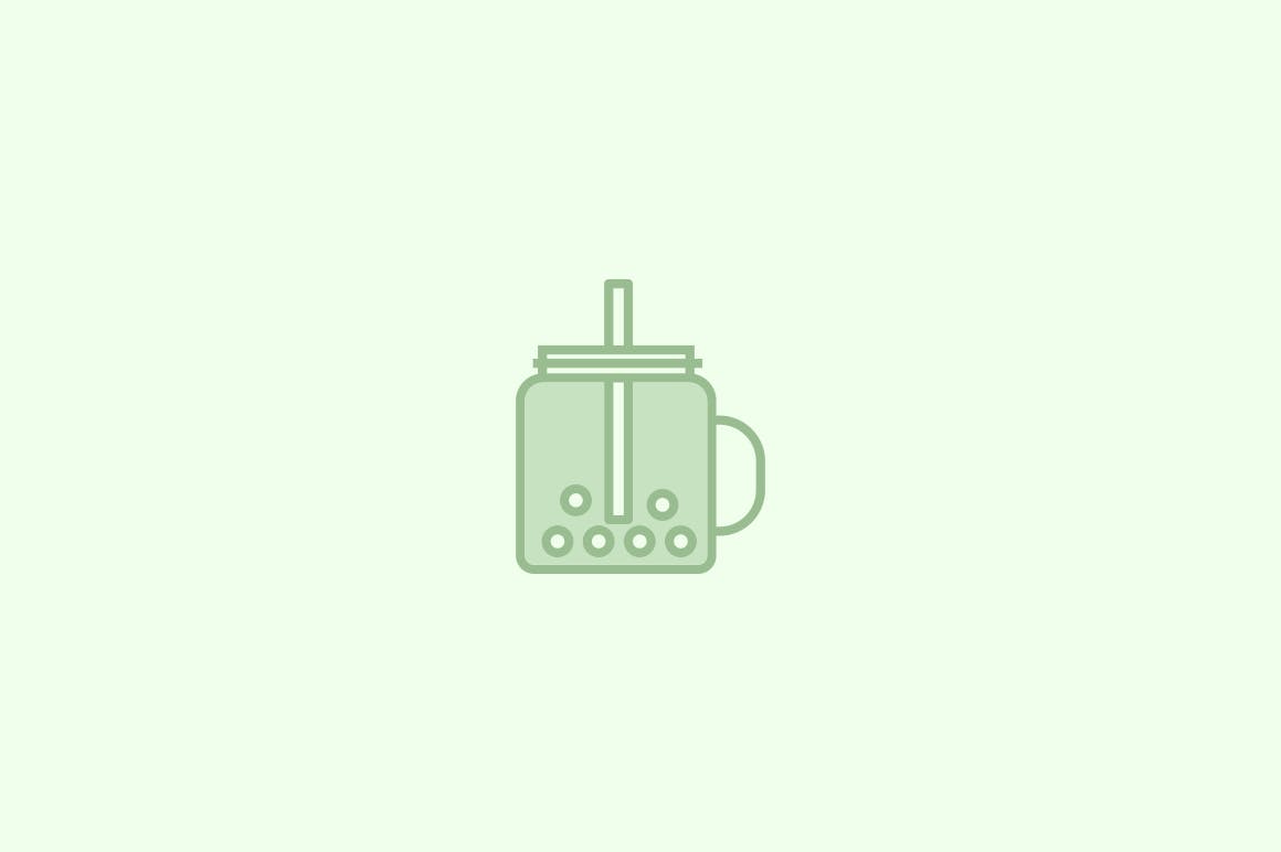 15枚泡茶主题矢量图标素材 15 Bubble Tea Icons插图(3)