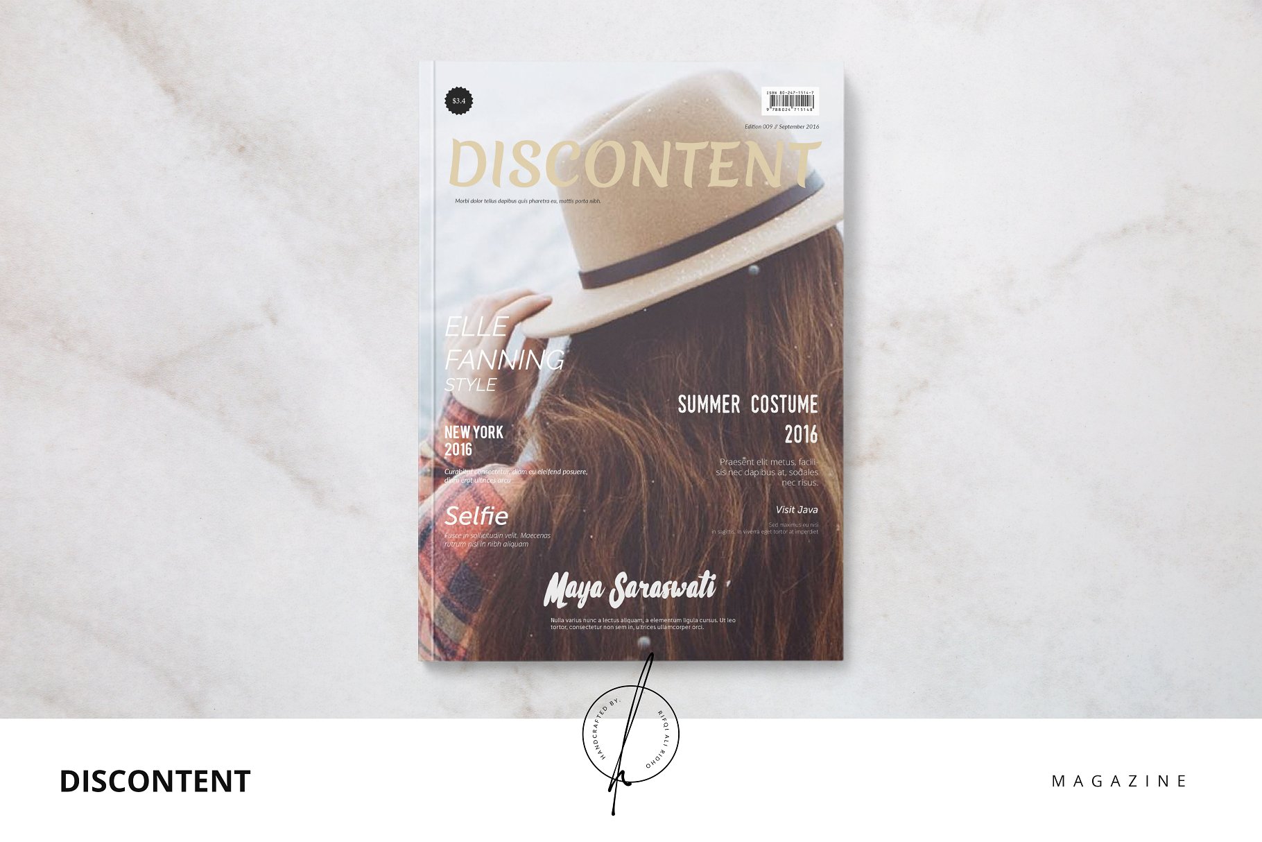 时装主题杂志模板 Discontent Magazine插图