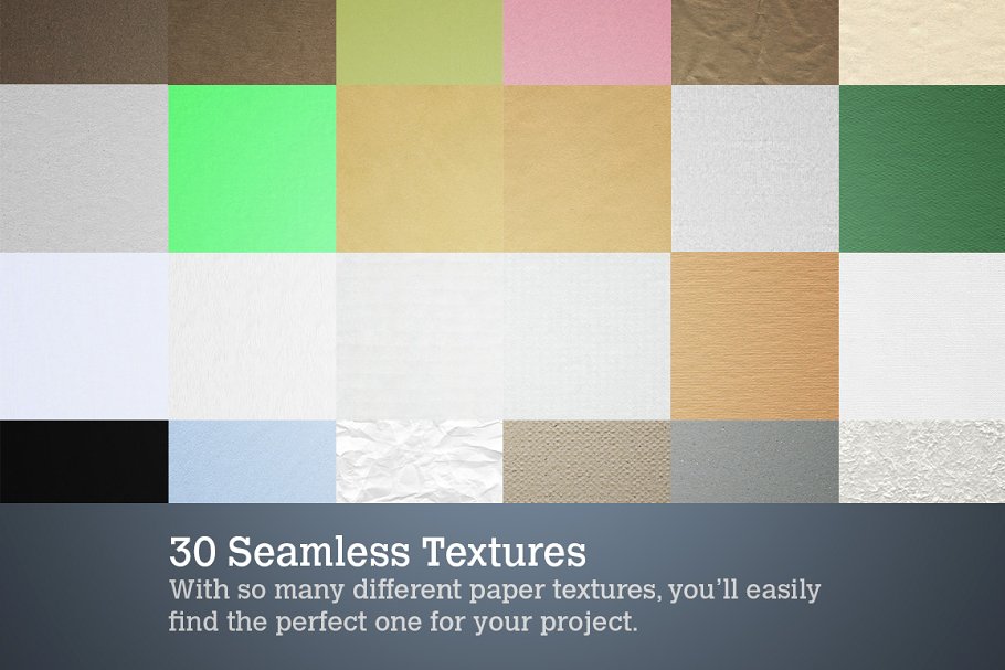 30种无缝彩色纸纹理 30 Seamless Paper Textures插图(1)