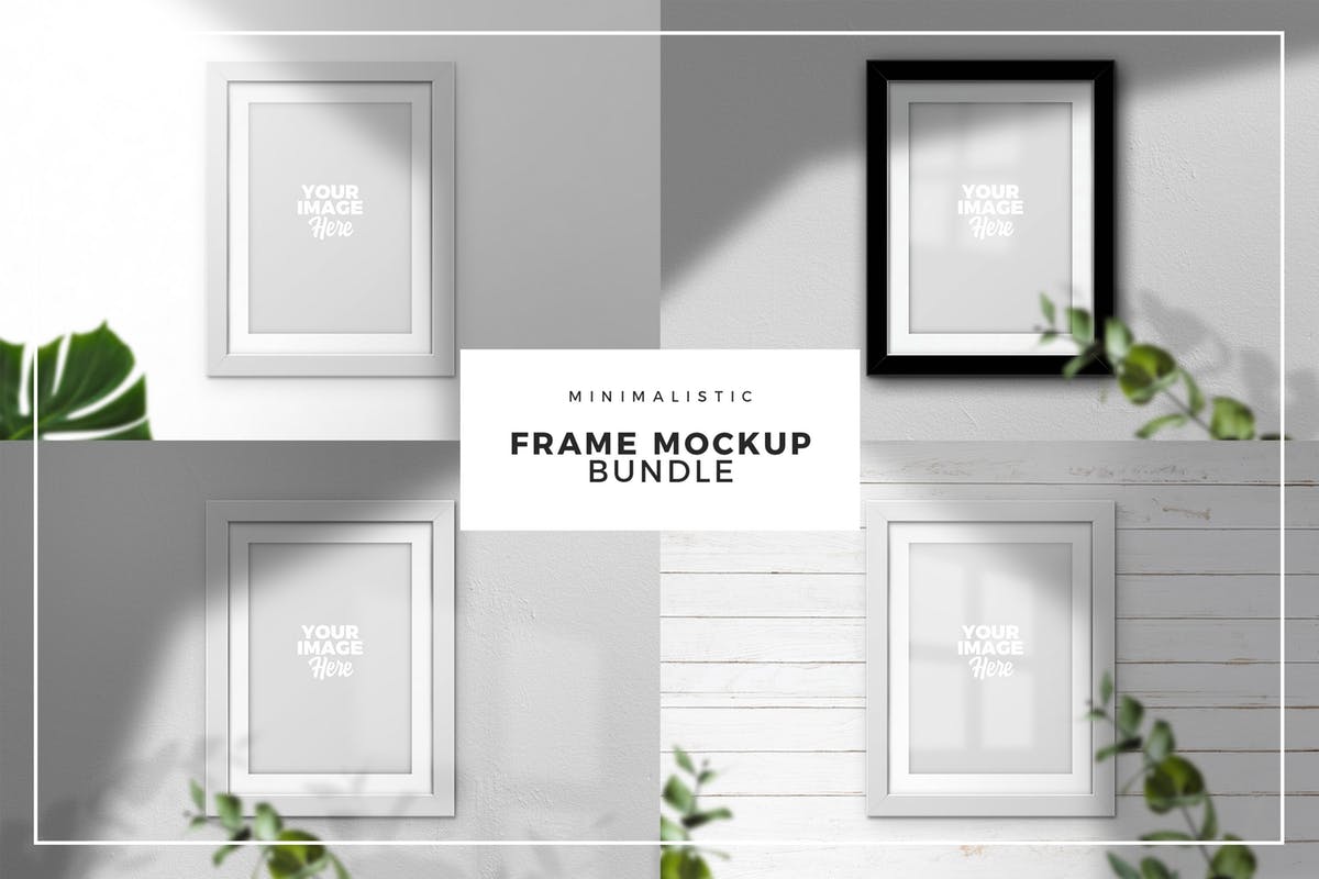 极简主义海报照片画框样机套装 Frame Mockup Bundle插图
