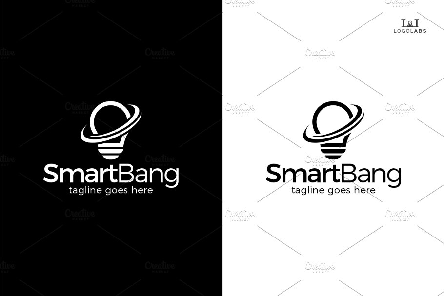 智慧灵感主题Logo模板 Smart Bang Logo插图(2)