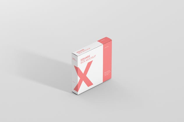 方形超薄尺寸包装盒子样机 Box Mockup – Square Slim Size插图(5)