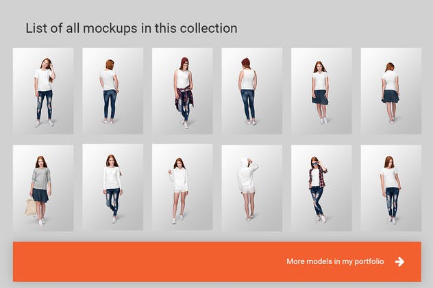 长款女上衣T恤印花设计样机模板v15 Ultimate Apparel Mockup Vol. 15插图(4)
