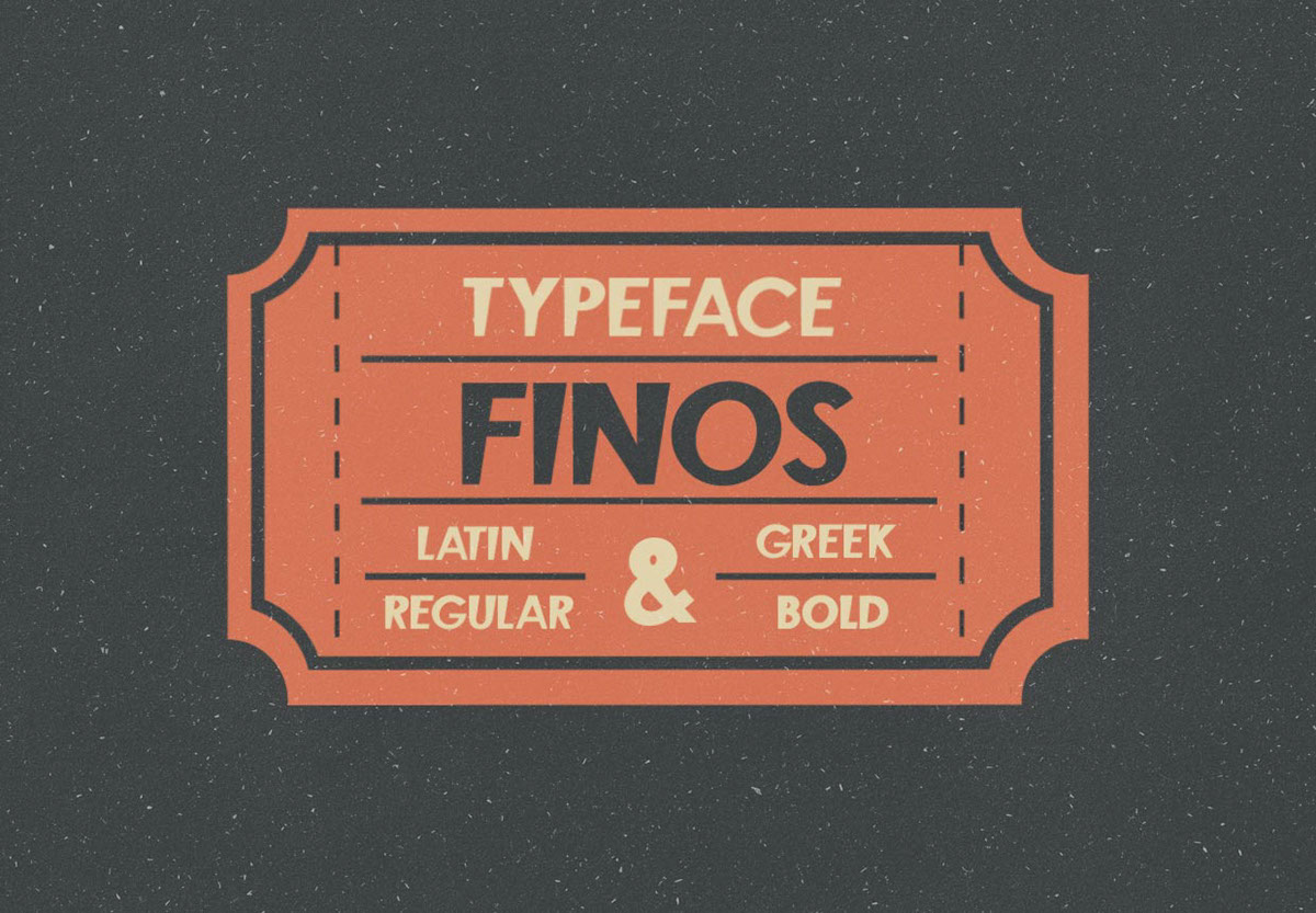 复古设计风格底部变窄英文无衬线字体 Finos Typeface插图