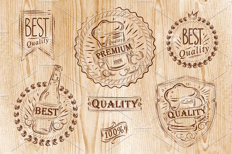 复古啤酒主题设计元素 Vintage design element beer quality插图(3)