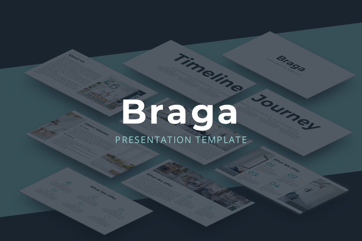 企业业务介绍创意PPT幻灯片模板 Braga – Powerpoint Template插图