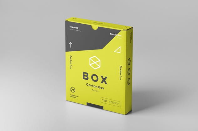 扁平产品包装纸箱盒子设计样机 Flat Carton Box Mockup插图(4)