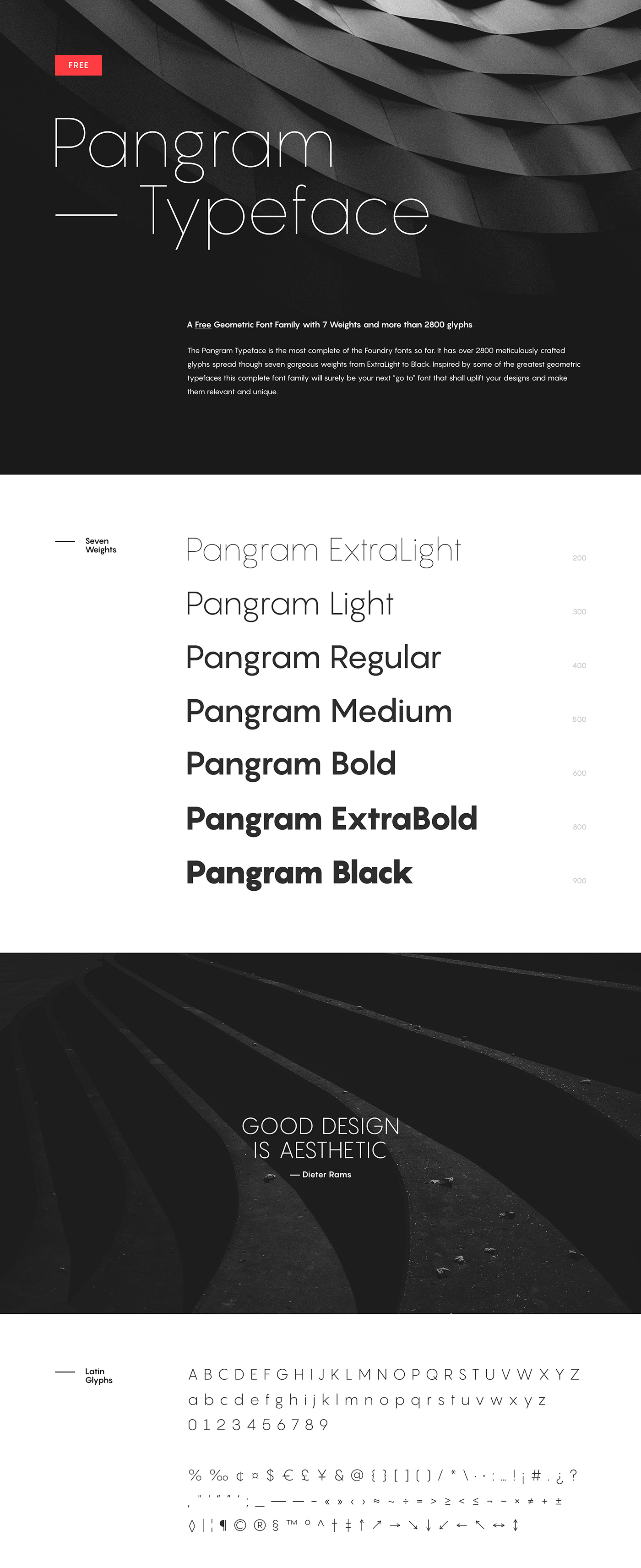 免费无衬线英文字体 Pangram Sans Font Family（多种规格）插图