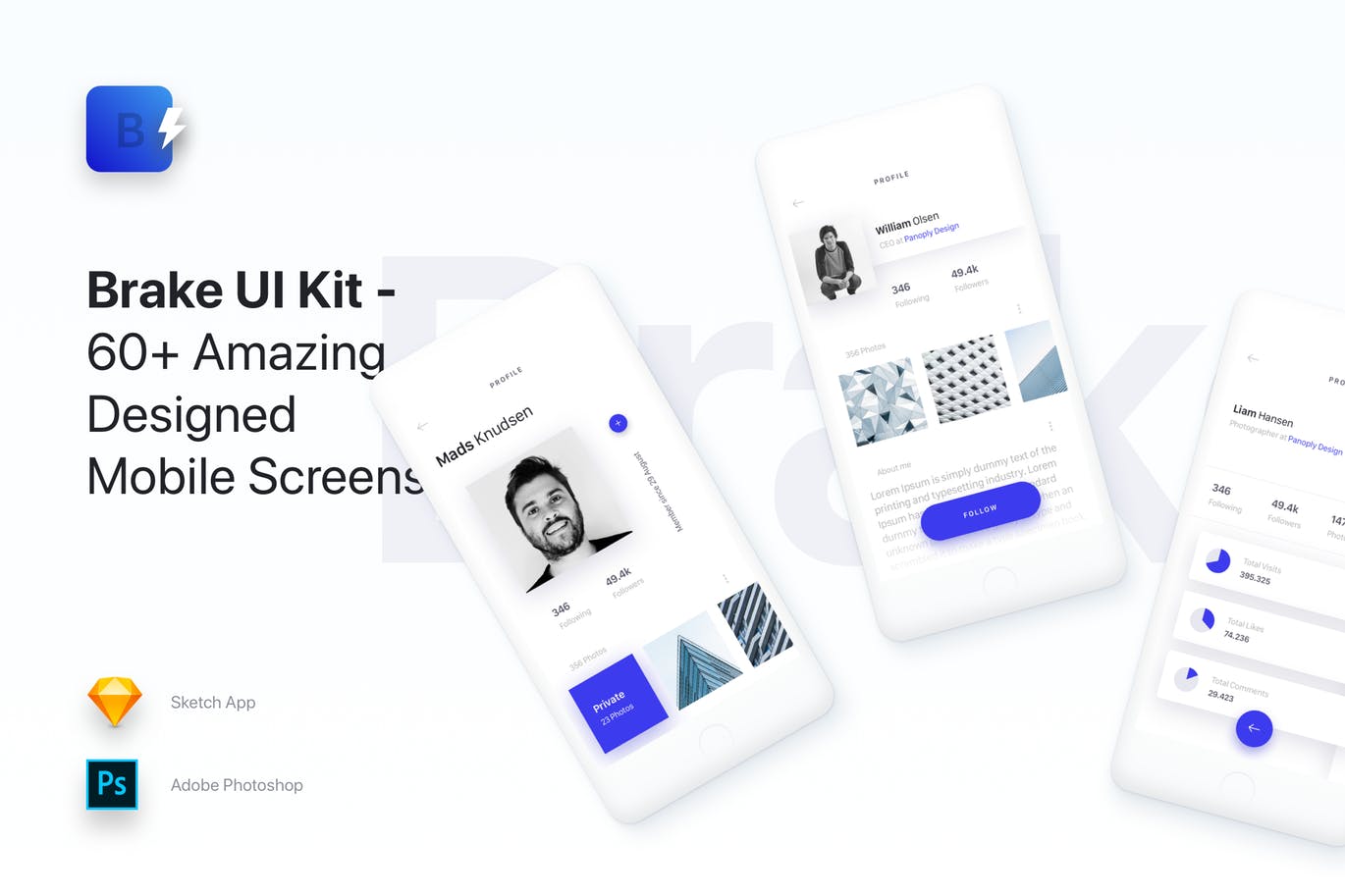 Material Design设计规范iOS应用UI设计套件 Brake UI Kit插图