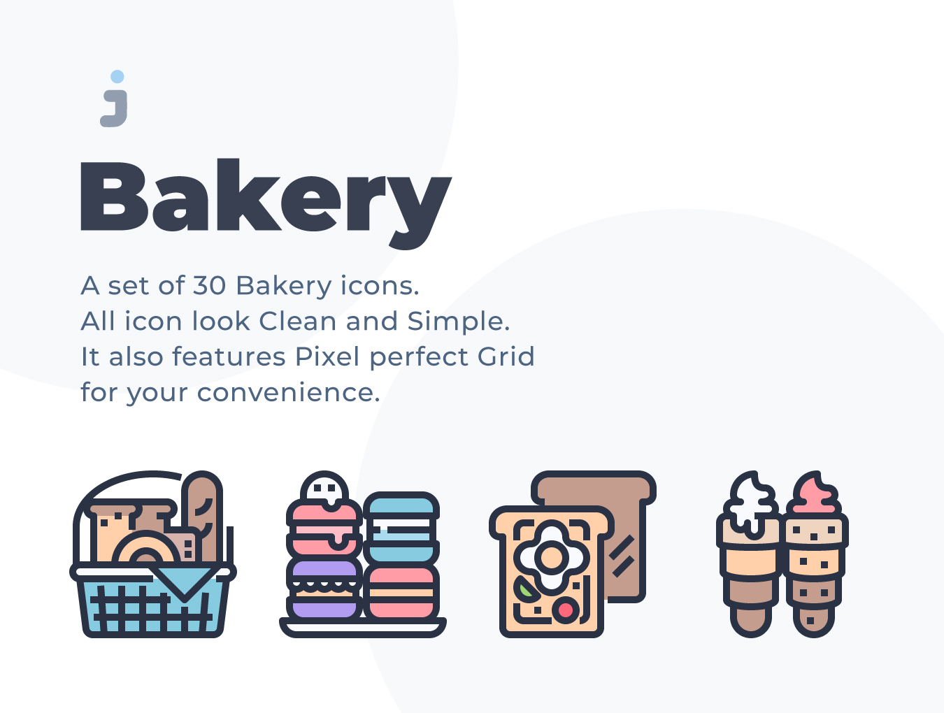 30个有趣的烘焙面包图标套装下载[Ai]插图