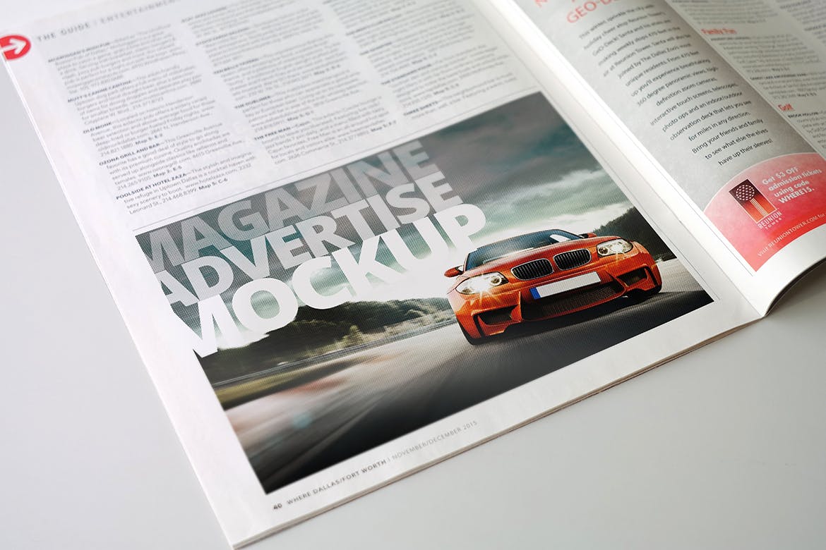 杂志广告设计印刷效果图样机模板v2 Magazine Advert Mockups v2插图(2)