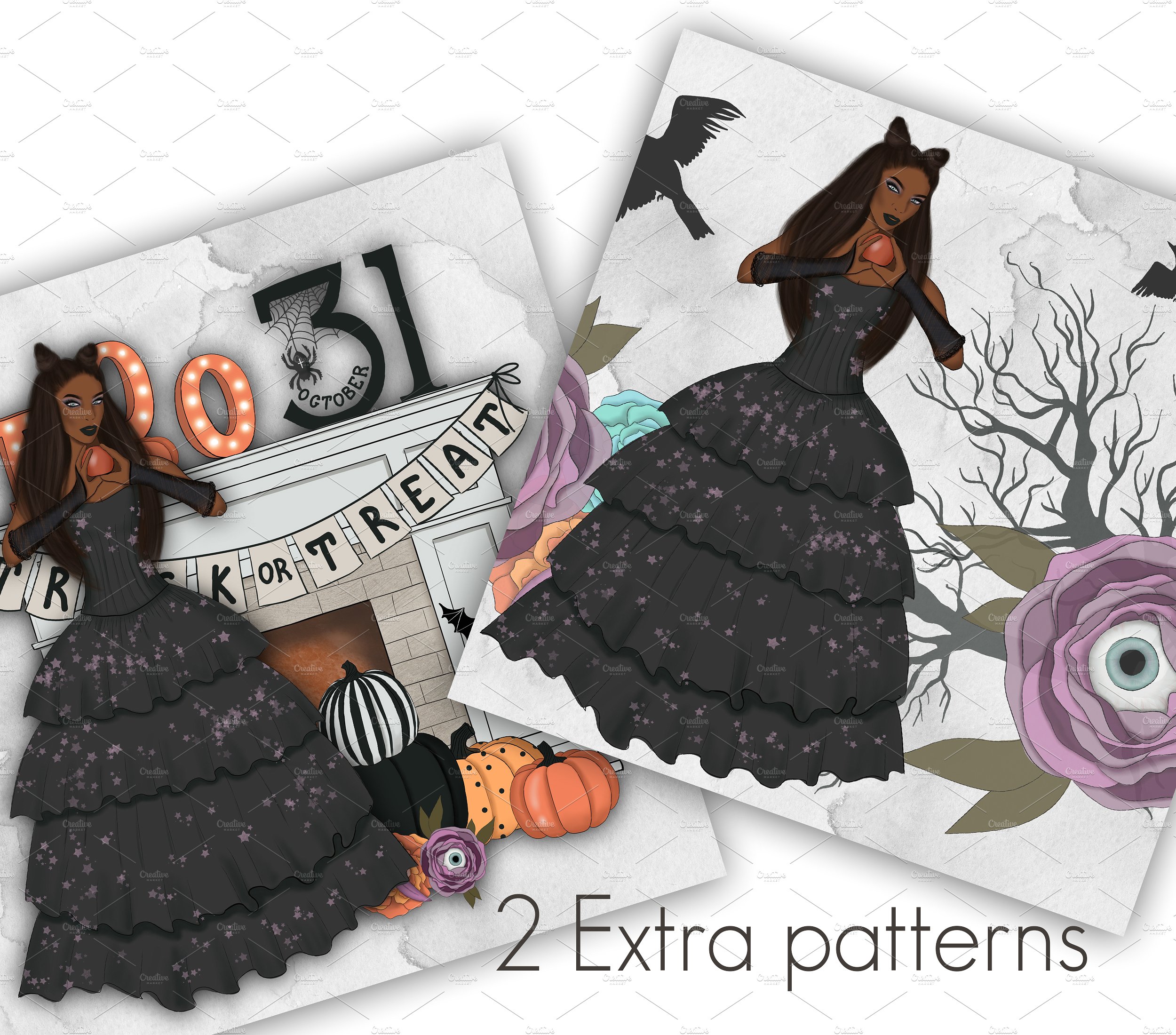 万圣节女巫设计元素套装 Witch Please Halloween Design Kit插图(7)