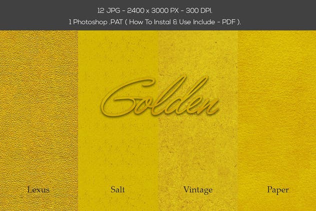 逼真质感金色金箔纹理图案素材 Gold Texture插图(1)