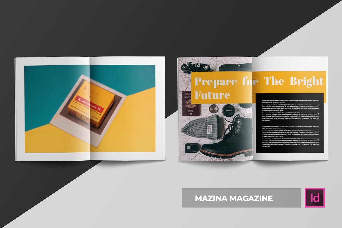 时尚摄影杂志版式设计模板 Mazina | Magazine Template插图(2)