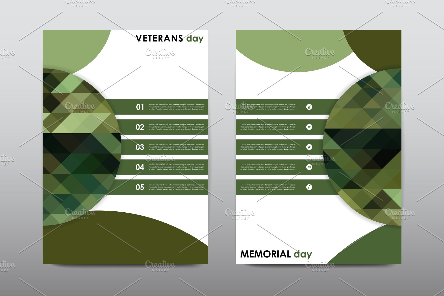 40+老兵节军人宣传小册模板 Veteran’s Day Brochures Bundle插图(34)
