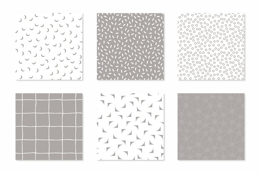 零散图形无缝图案纹理 Scattered Seamless Patterns插图(3)