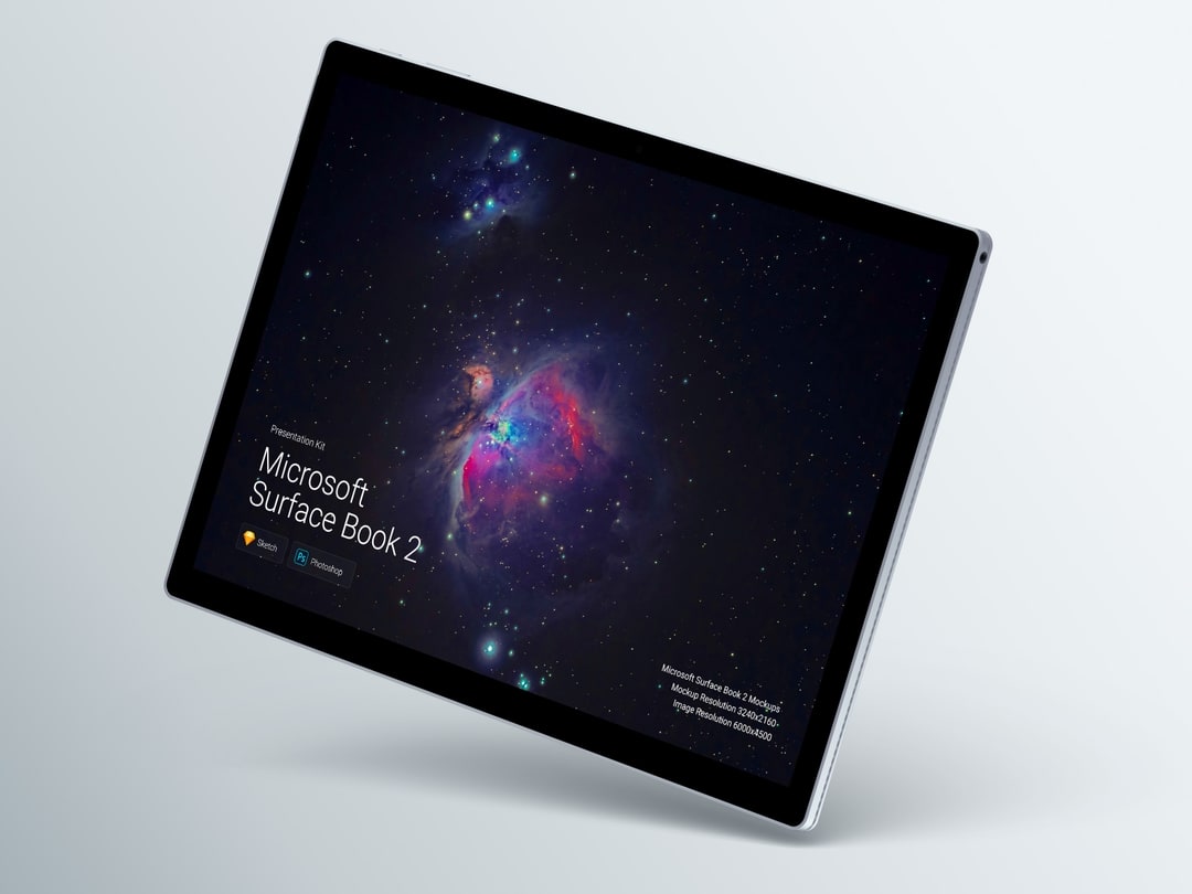 超级主流桌面&移动设备样机系列：Surface Book 2  微软笔记本样机 [兼容PS,Sketch;共2.7GB]插图(1)