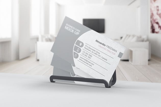 企业品牌名片设计展示样机 Business Card Mockups插图(2)