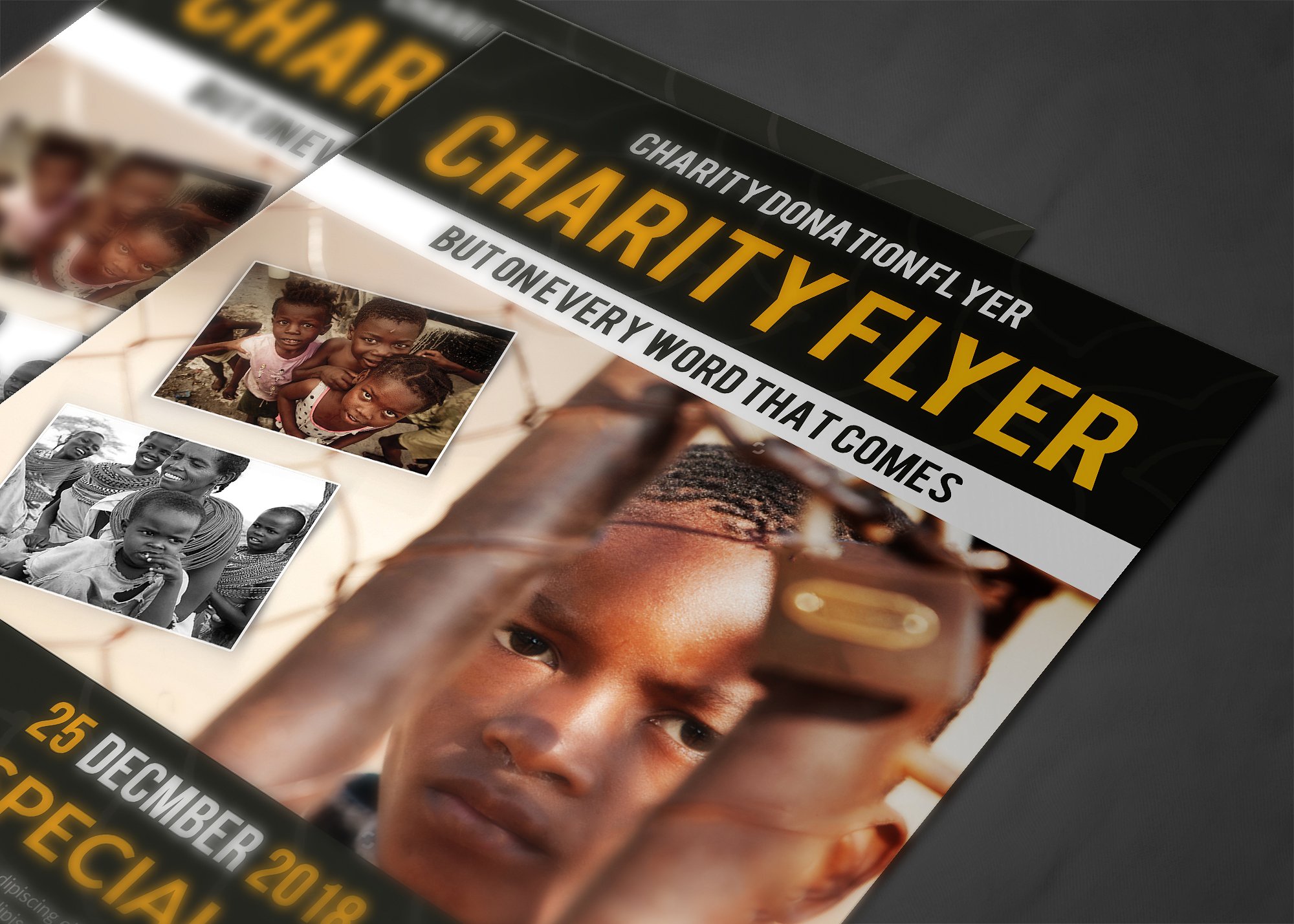 慈善筹款传单人物海报设计模板 Charity Fundraisers Flyer Templates插图(3)