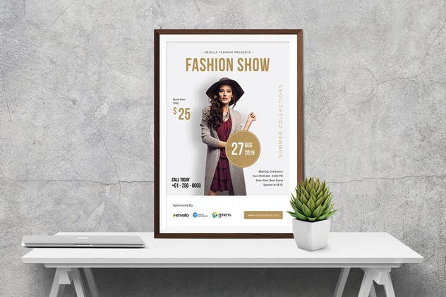 欧美时装SHOW活动宣传海报设计模板 NEBULA – Fashion Flyer插图(2)