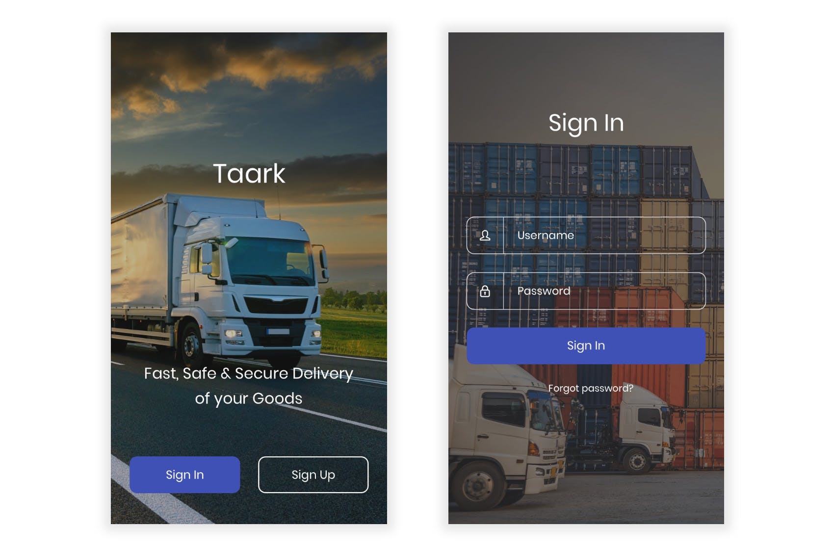 物流运输快递APP应用UI界面设计SKETCH模板 Taark – Logistics & Transport Sketch UI Kit插图(1)