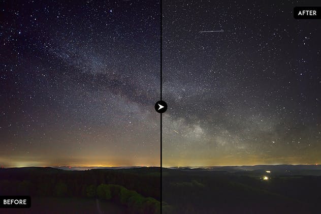 20款天文星空摄影调色滤镜LR预设 20 Astro Photography Lightroom Presets插图(7)
