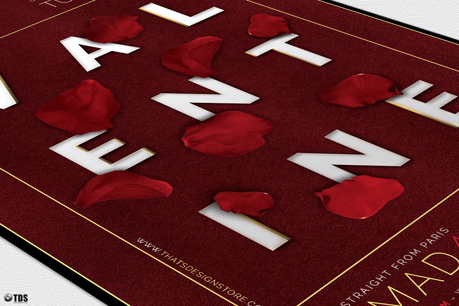 情人节主题活动传单海报模板 Valentines Day Flyer PSD V10插图(9)