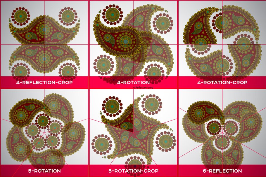 曼陀罗装饰元素AI图层模板 Ai Mandala Ornament Templates插图(3)
