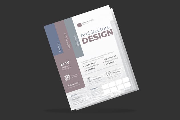 极简主义风格企业宣传海报设计模板 Clean & Minimal Business Event Flyer插图(1)