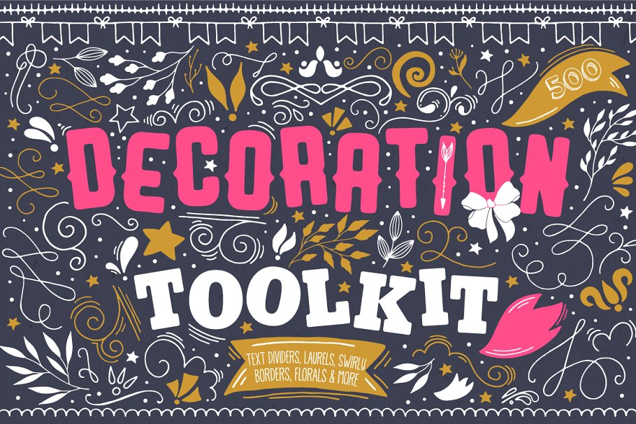 创意手绘装饰元素工具包 Decoration Toolkit Pro插图