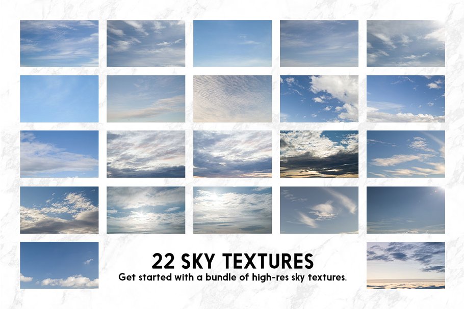 蓝天白云照片叠层PS动作 Sky Replacer Photoshop Actions插图(4)